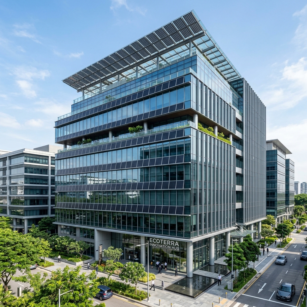 Commercial corporate office solar installation