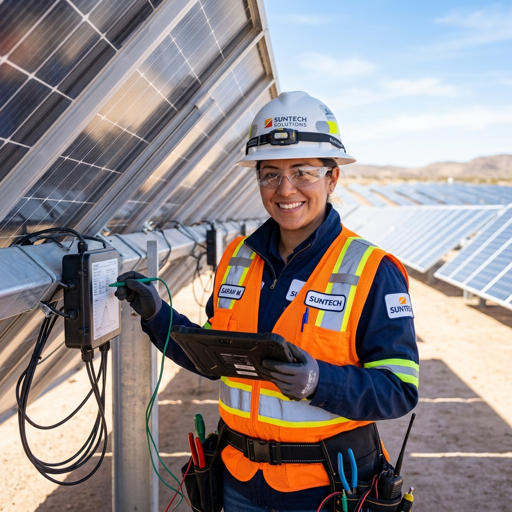 Solar maintenance inspection technician
